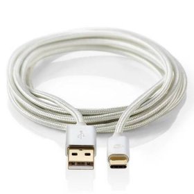 USB 2.0 kabel | Typ-C Zástrčka - A Zástrčka | 2 m | Hliník