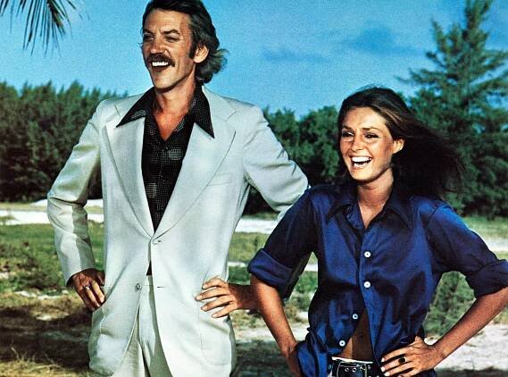 LADY ICE, from left: Donald Sutherland, Jennifer O'Neill, 1973