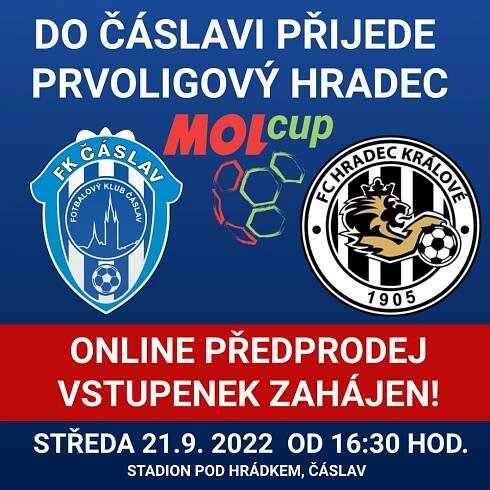 SOUTĚŽ: Vyhrajte 2 volné vstupenky na pohárový zápas s Hradcem Králové - FK Čáslav