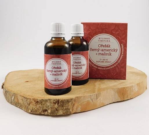 Ořešák černý -americký + maliník - bylinná tinktura 2x50ml