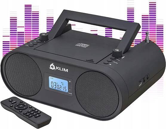 KLIM Boombox B4 rádio s CD přehrávačem + AM/FM rádio, MP3, Bluetooth