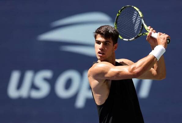 Alcaraz, en un reciente entrenamiento en Nueva York.