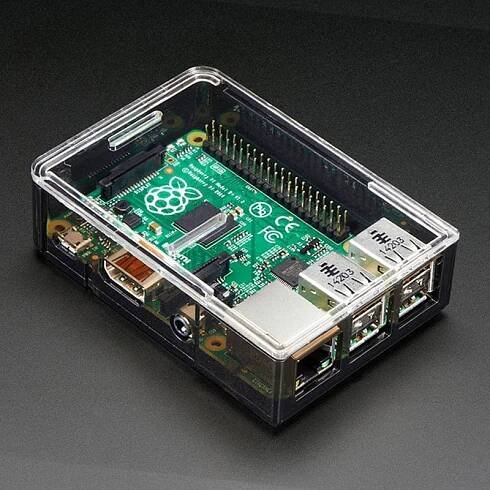 Adafruit Raspberry Pi B+ / Pi 2 / Pi 3 Case - Smoke Base - with Clear Top by Adafruit - The Pi Hut