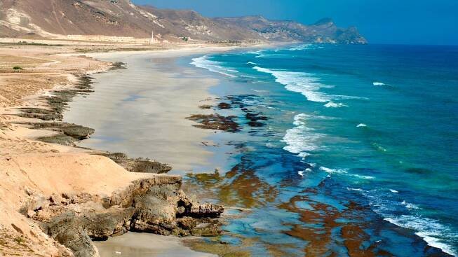 A beautiful, rugged beach near Al Mughsayl, Salalah, Oman