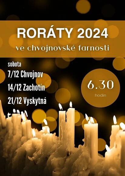 FARNOST CHVOJNOV: Roráty 2024 - Biskupství českobudějovické