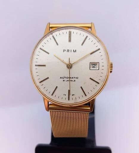 Hodinky PRIM Automatic "BAUHAUS" zlaté