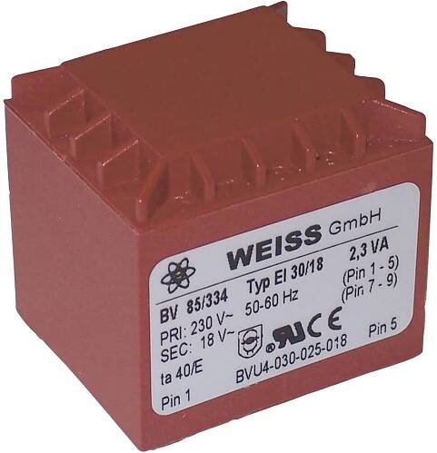 Weiss Elektrotechnik 85/332 transformátor do DPS 1 x 230 V 1 x 12 V/AC 2.30 VA 192 mA