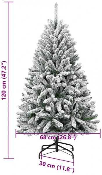 Umělý závěsný vánoční stromek, zasněžený, 120 cm Váha výrobku včetně jednotkového obalu 2.61 kg