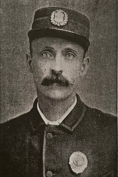 David Stephenson (1844-1937) in police uniform, circa 1880-1890 (Courtesy of Nanaimo Community Archives)
