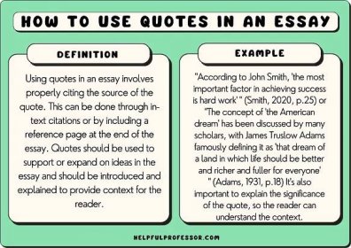 How to use Quotes in an Essay