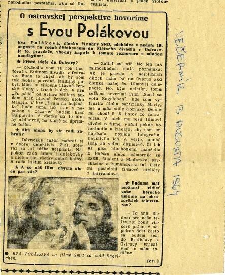 Eva Poláková - životopis | Národní divadlo moravskoslezské