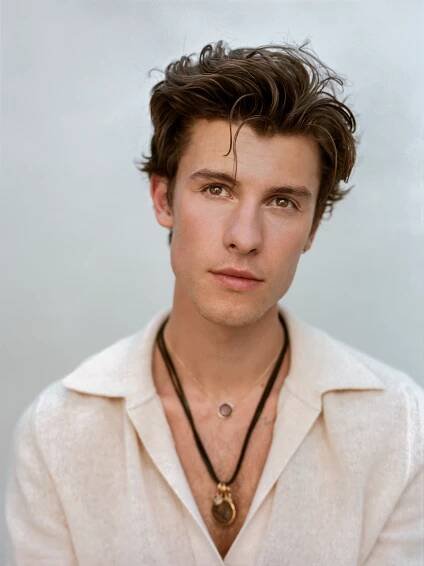 Image may contain Shawn Mendes Necklace Jewelry Accessories Accessory Pendant Human and Person
