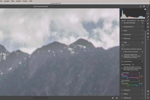 Camera Raw Tutoriál: 3.7 | Chromatické aberace
