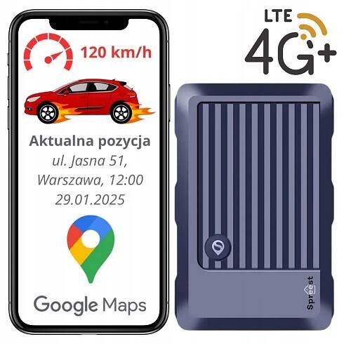 GPS LOKÁTOR 4G MAGNET PRO VOZIDLA NA KOLE AUTA BEZ PŘEDPLATNÉHO
