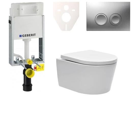Cenově zvýhodněný závěsný WC set Geberit k zazdění + WC SAT Brevis SIKOGE1W3