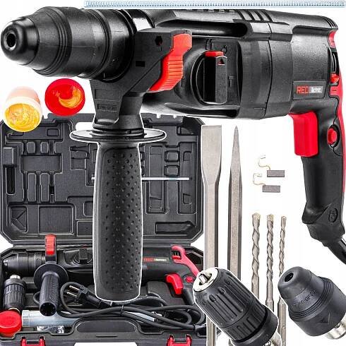 VRTACÍ KLADIVO PŘÍKLEPOVÉ PŘÍKLEPOVÁ VRTAČKA SDS+ 2600W 4J KUFR SADA