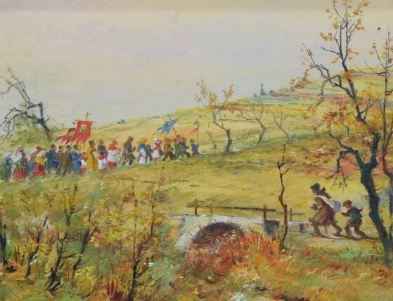 Soubor:František Vrobel, Procesí (Olej na lepence).jpeg