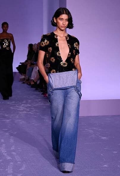 Subtle florals at Brandon Maxwell.