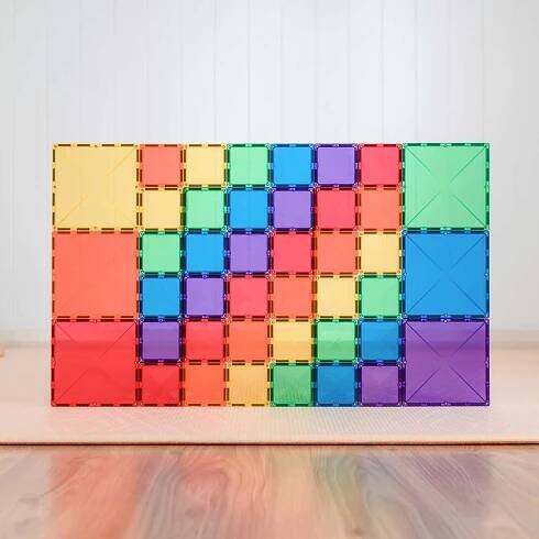 Connetix Tiles Rainbow čtverce 42 ks