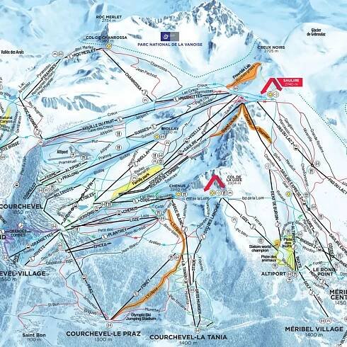 La Tania Piste Map