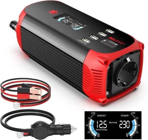 Měnič napětí/ střídač/ BELTTT/ 500W / 4 USB porty /Od 1 Kč
