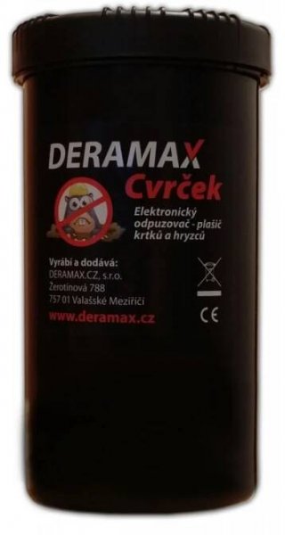 Deramax Cvrček elektronický odpuzovač - plašič krtků a hryzců 0300