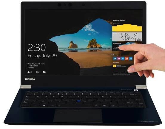 13,3 palců s dotykem a matným povrchem In-Cell-Touch, nové prcesory, Toshiba Portégé X30-E