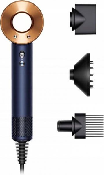 Fén VLASŮ DYSON SUPERSONIC HD08 SVĚTLE MODRÁ PRUSKÁ/MĚĎ KOMPLET
