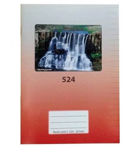 Sešit 524 A5, 20listů, linkovaný
