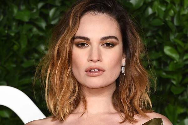 Lily James's '90s Bombshell Hair Was Golden Globes Gold — See Photo