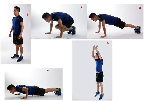 burpee featured image - man doing burpees