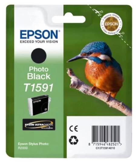 Inkoustová náplň Epson T1591, 17 ml (C13T15914010) černá