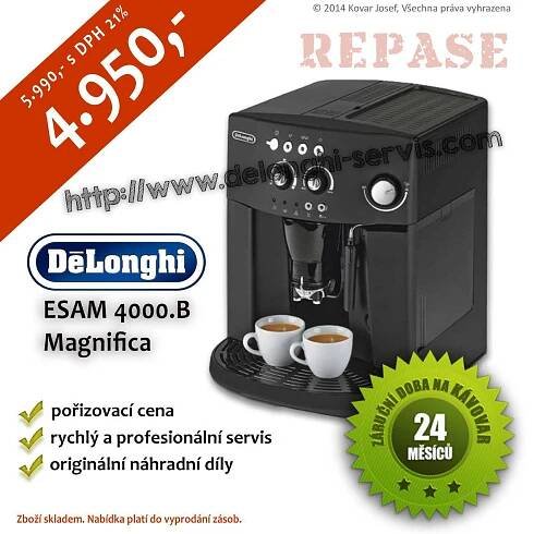 Repasovaný kávovar DeLonghi ESAM 4000 Magnifica