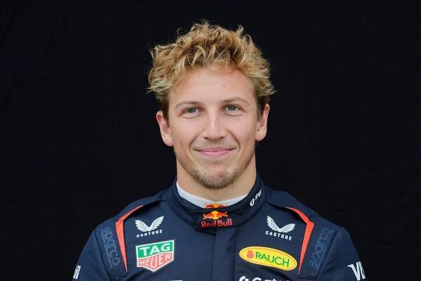 Portrait of Liam Lawson, Red Bull driver.