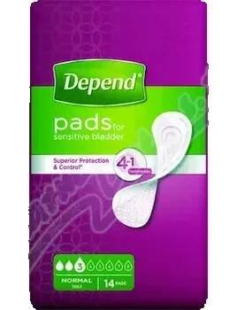 Depend Pads Normal inkont.vložky ženy 14ks