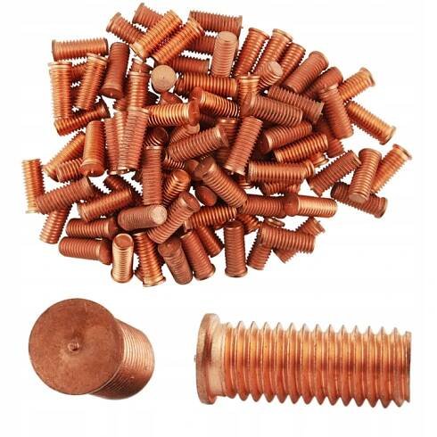 ZÁVITOVÉ KOLÍKY M8x20mm měděné nýty 100ks ŠROUB SPOTTER 802726 TELWIN