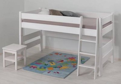 Dětská patrová postel Sendy nízká bílá