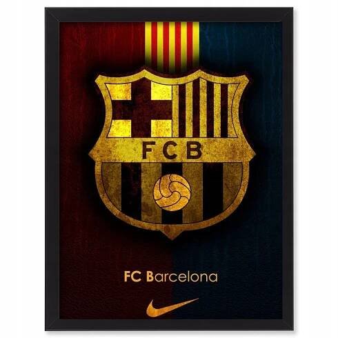 Obraz v rámečku FC Barcelona erb na zeď dárek 30x20 cm