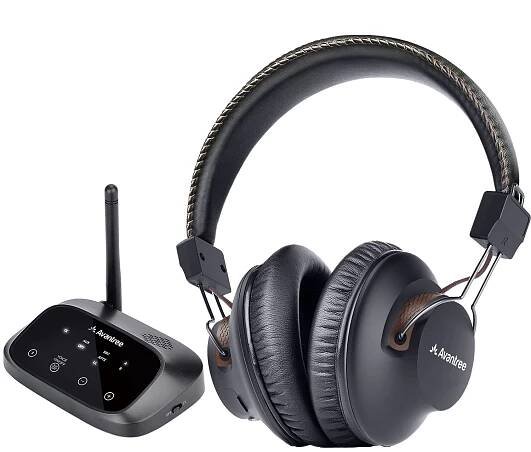 Avantree HT5009 Bezdrátová Bluetooth sluchátka na sledování televize s vysílačem (Digitální optický RCA AUX), podpora pr