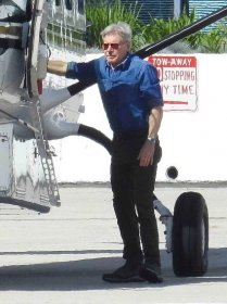 52324468 Actor Harrison Ford is seen flying his private plane out of the Santa Monica Airport in Santa Monica, California on February 24, 2017. Harrison is already back to flying after almost landing his plane on top of a jet liner last week at the John Wayne Airport in Orange County, California. FameFlynet, Inc - Beverly Hills, CA, USA - +1 (310) 505-9876