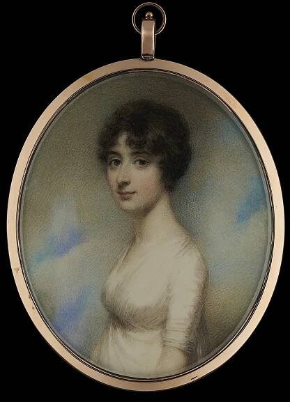 Portrait miniature of Mary Pearson by William Wood