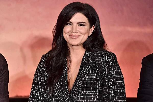 Gina Carano at the Disney+ Global Press Day on October 19, 2019 in Los Angeles, California.