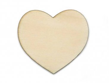 Dřevěný výřez – srdce 6,3 x 6 cm