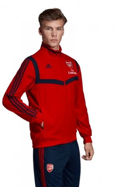 Pánská mikina na zip adidas Presentation Arsenal FC červená
