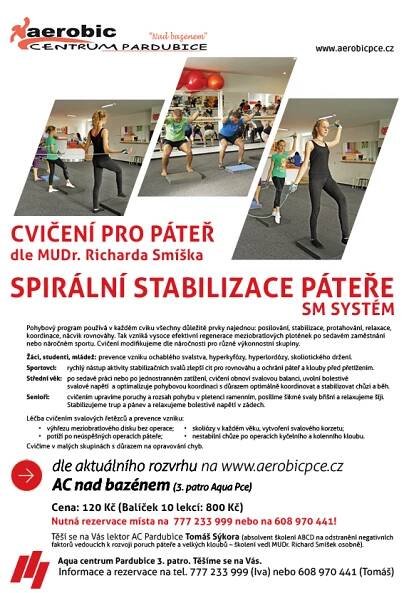 Aerobic Pardubice » Spirální stabilizace páteře