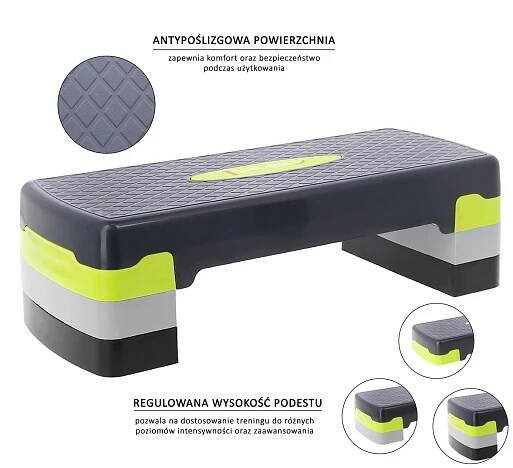 Step na aerobik HMS AS002 zeleno-šedý