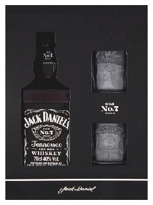 Jack Daniel´s + 2 skleničky 40% 0,7l
