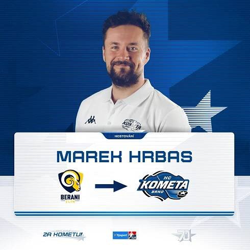 HC Kometa Brno » Jsem tu od toho, abych týmu co nejvíc pomohl, říká Marek Hrbas k hostování v Kometě