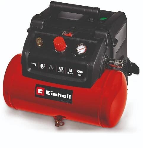 EINHELL Kompresor se vzdušníkem 6l, bezolejový TC-AC 190/6/8 OF Set, 4020650