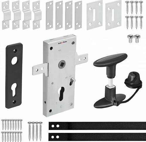 KOTARBAU® zámek garážových vrat 60 mm ocelová sada zámku garážových vrat profilová vložka pro garážová vrata nahoru a dolů zámek zámku dveří sada dveřního kování